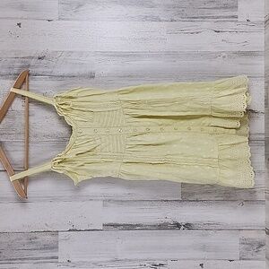 Urban Outfitters celery green yellow Gretchen eyelet trim sundress Size Medium
